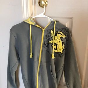 Universal Studios Hufflepuff Hoodie Sweatshirt Zip Up